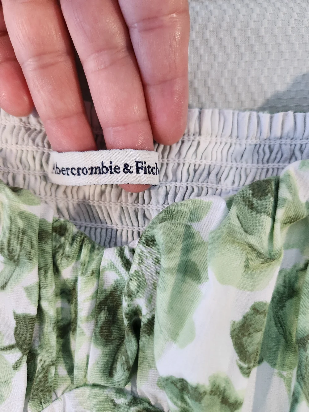 Abercrombie & Fitch Green Floral Tiered Maxi Dress - Picture 10 of 11